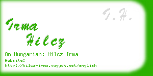 irma hilcz business card